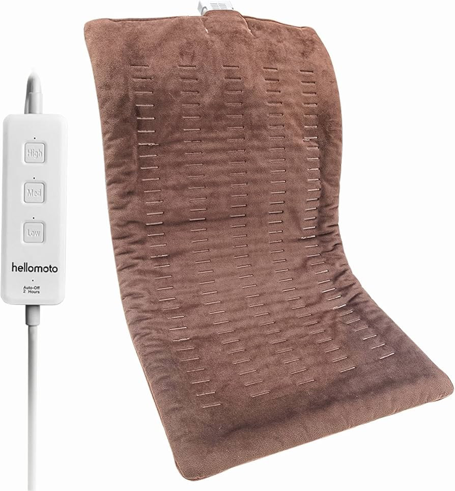 Weighted Heating Pad, 1.5lb Electric Heating Pad for Back Pain and Cramps Relief, 12'' x 24" Hot ... | Amazon (US)
