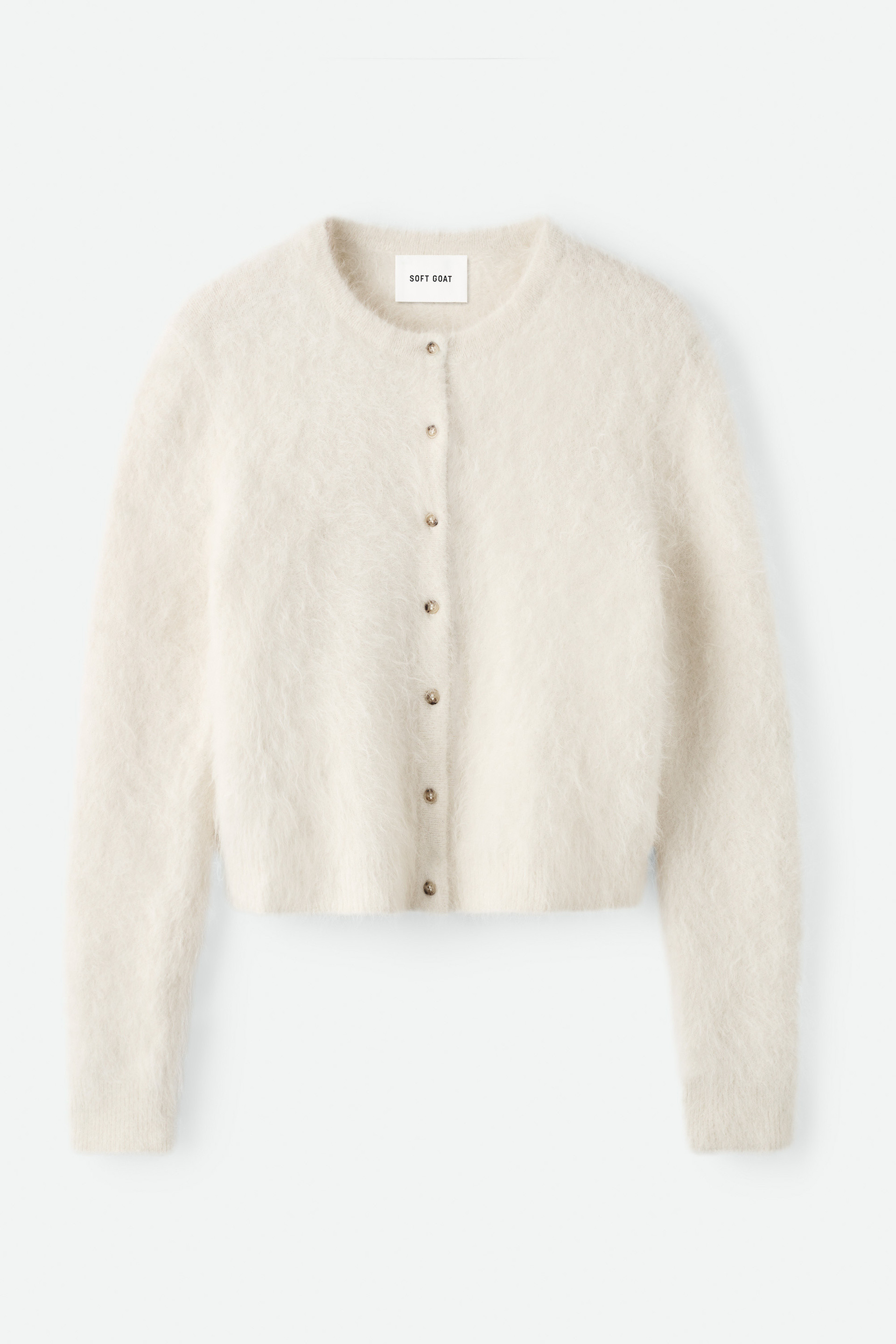 Alpaca cardigan - Cardigans - Feather White | Soft Goat | Soft Goat