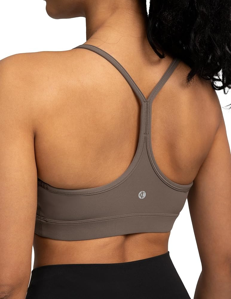 Colorfulkoala Women's Dreamlux Y Back Padded Sports Bra Low Impact Workout Yoga Bra with Removabl... | Amazon (US)