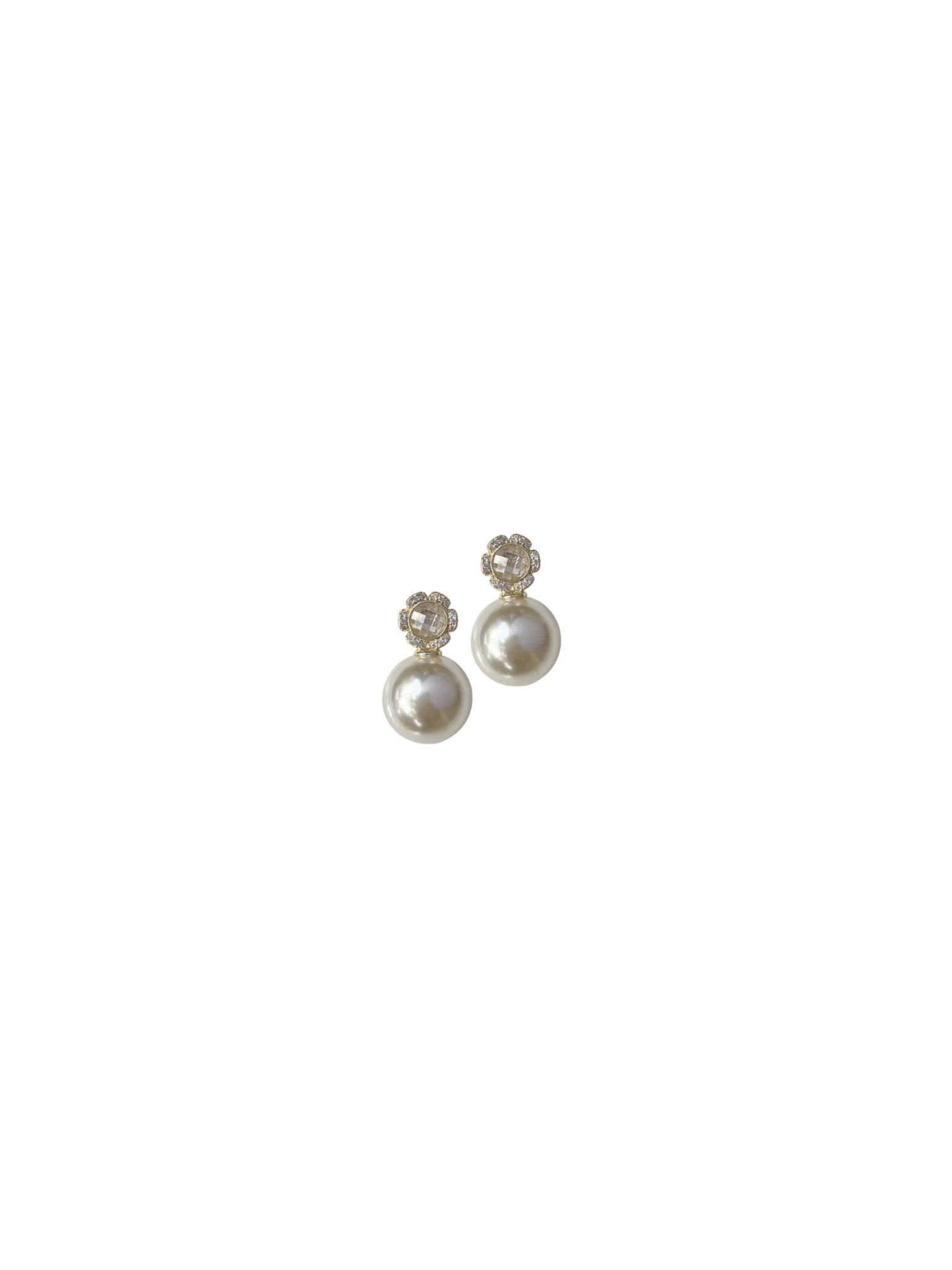 golden flower + pearl drop | Nicola Bathie Jewelry