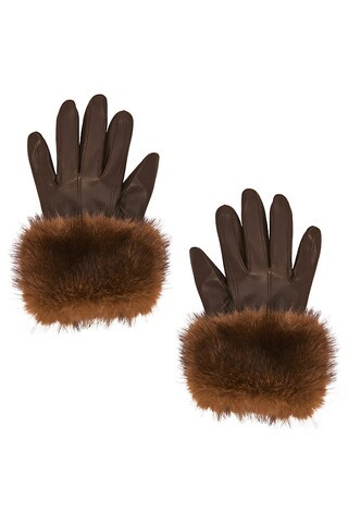 Adrienne Landau The Leather Glove in Chocolate from Revolve.com | Revolve Clothing (Global)