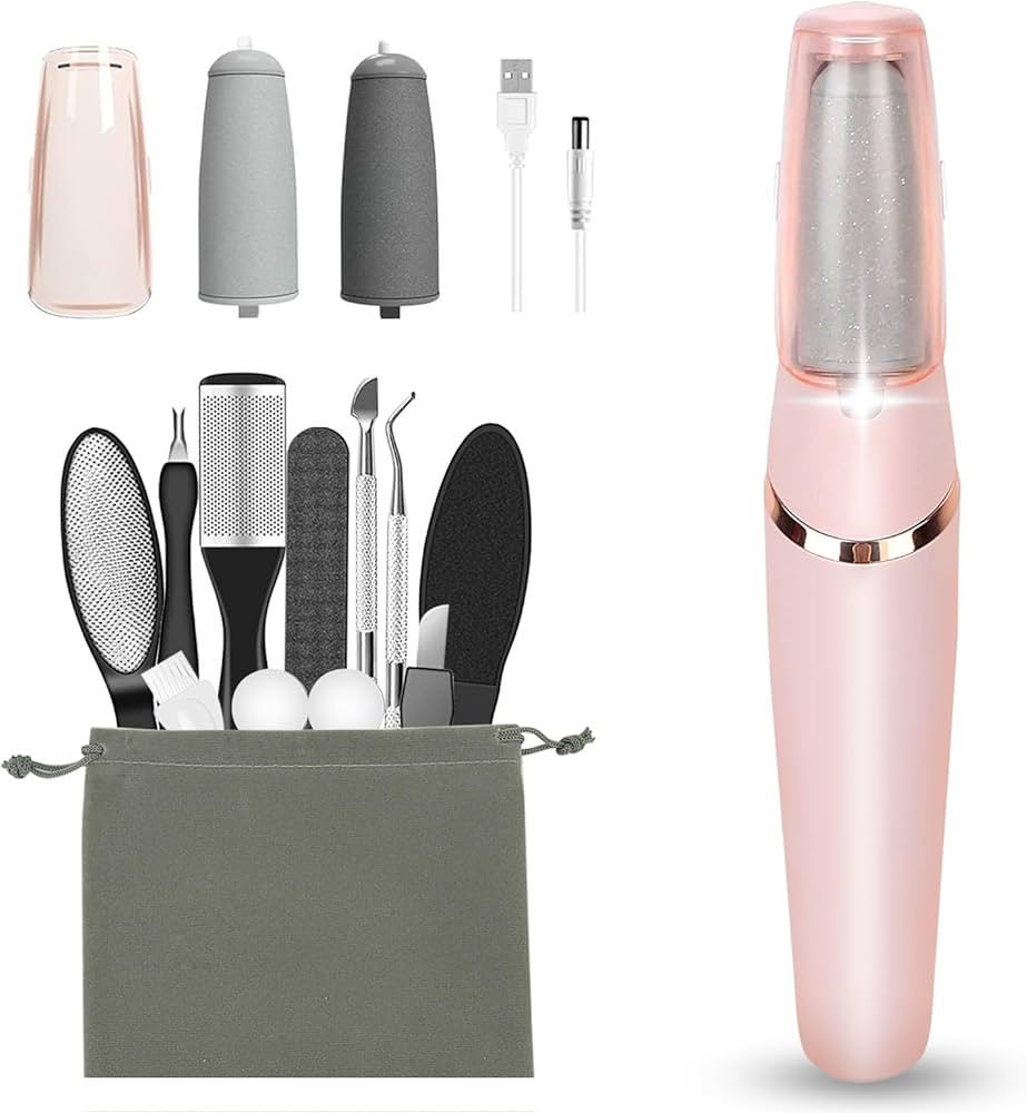 Electric Callus Removers for Feet, Haootadiy Electric Foot Callus Remover Pedicure Kits Rechargea... | Amazon (US)