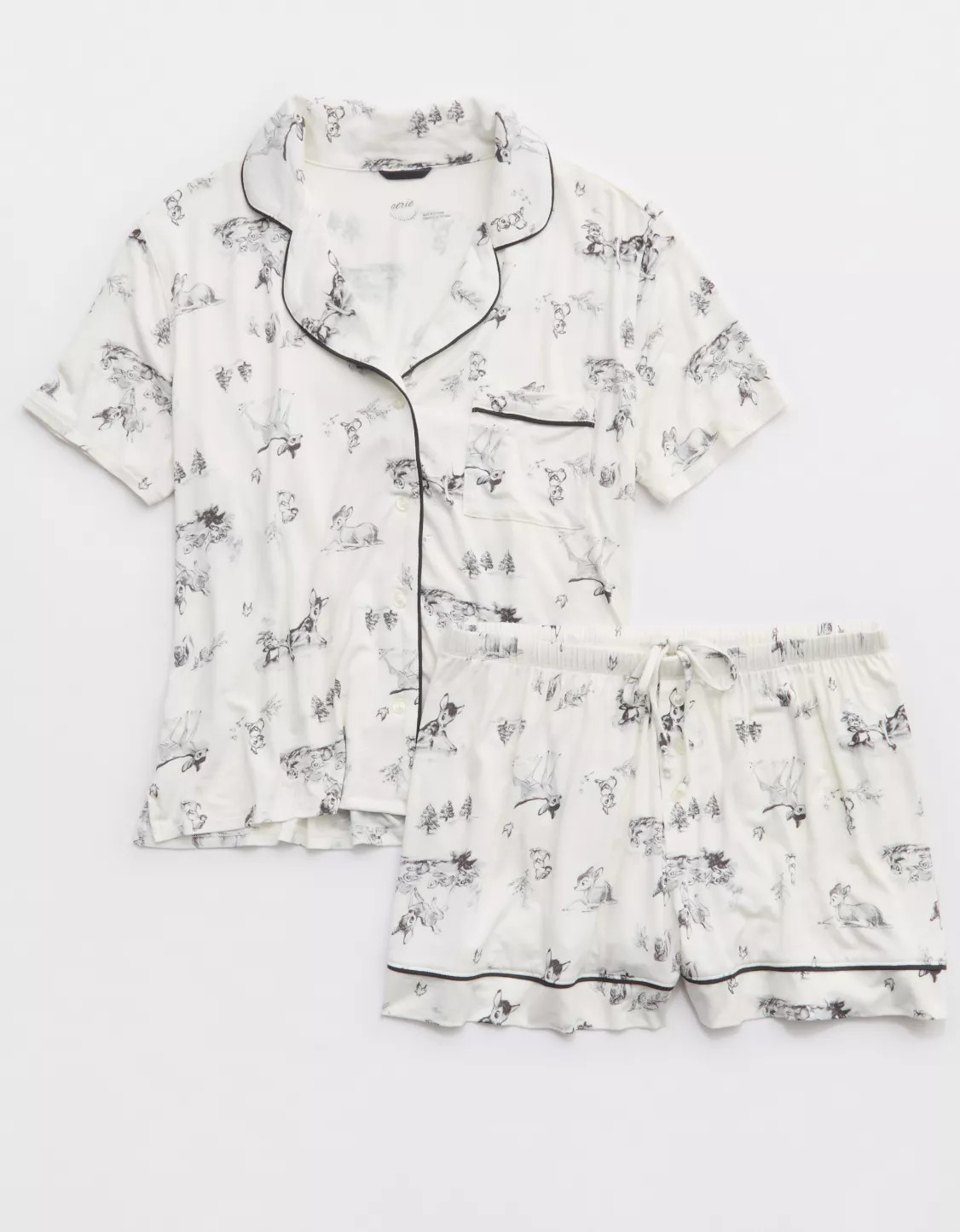 Aerie Real Soft® Disney Piping PJ Set | Aerie