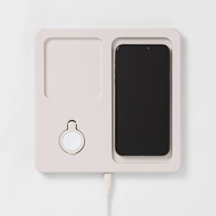 heyday™ 10W Qi Wireless Charging Station (phone/watch) - Stone White | Target
