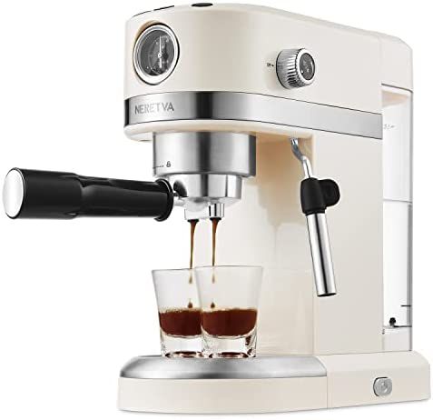 Neretva 20 Bar Espresso Coffee Machine with Steam Wand for Latte Espresso and Cappuccino, Compact... | Amazon (US)