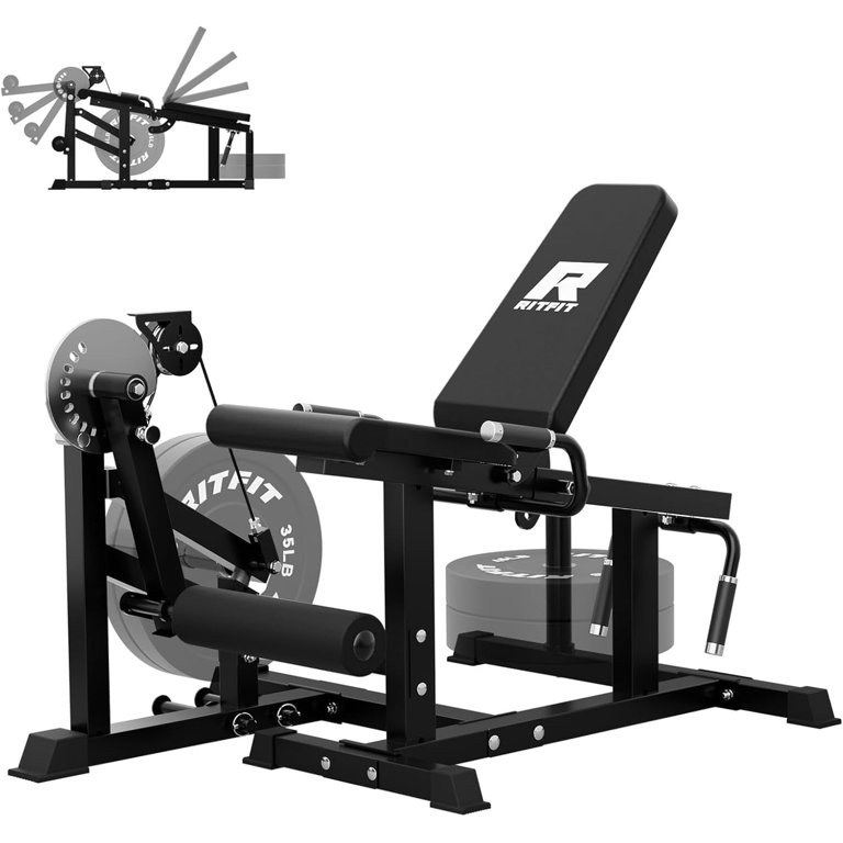 RITFIT Leg Extension and Curl Machine for Home Gym, 700LB Adjustable Leg Workout Equipment Compat... | Walmart (US)