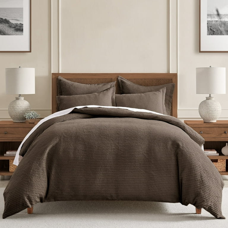 Levtex Home - Cloud Waffle Duvet Cover Set - Full/Queen Duvet Cover + Two Standard Pillow Cases -... | Walmart (US)