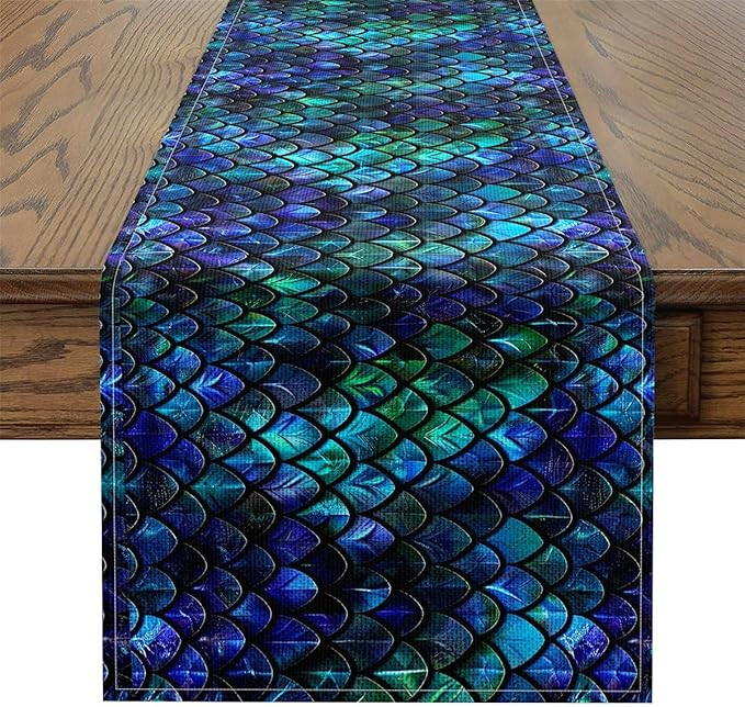 Erosebridal Dragon Table Runner,Dragon Scales Table Runners,Fantasy Dragon Squama Rectangular Run... | Amazon (US)