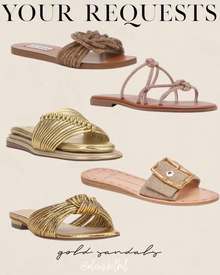 Gold sandals that come in smaller sizes  

#LTKshoecrush #LTKfindsunder100 #LTKfindsunder50