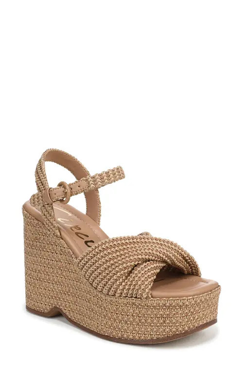 Circus NY by Sam Edelman Joanne Ankle Strap Platform Wedge Sandal in Amber Sand/Natural at Nordst... | Nordstrom
