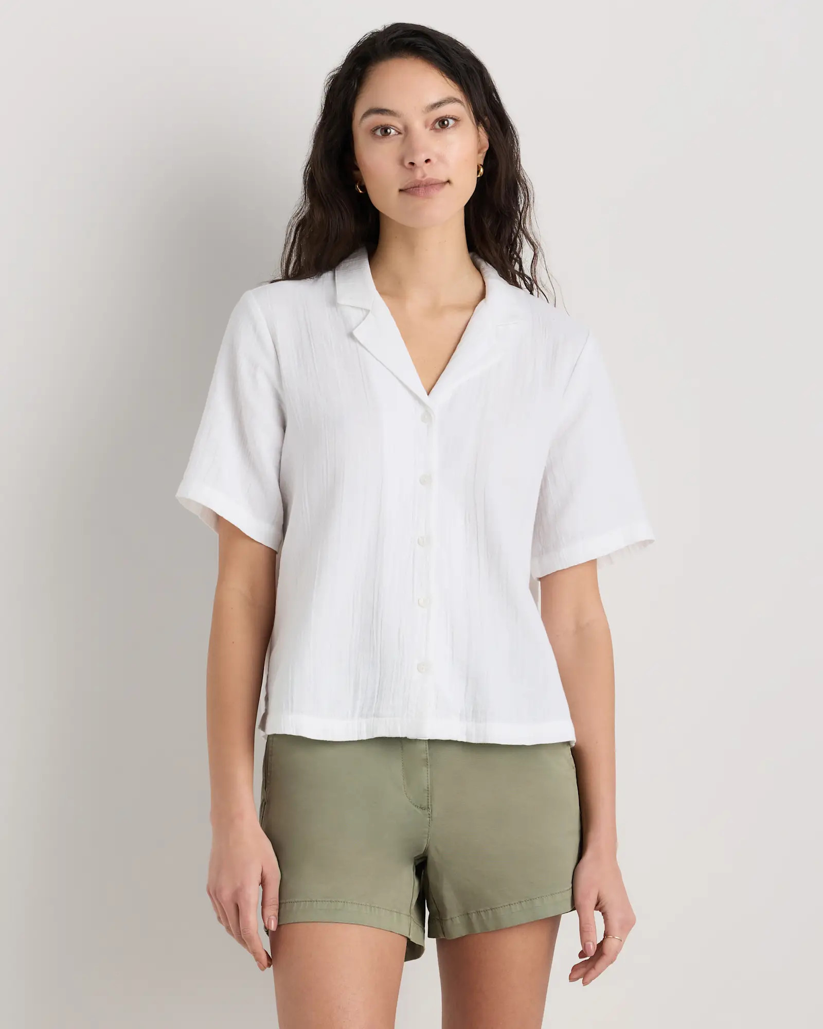 100% Organic Cotton Gauze Short Sleeve Shirt | Quince