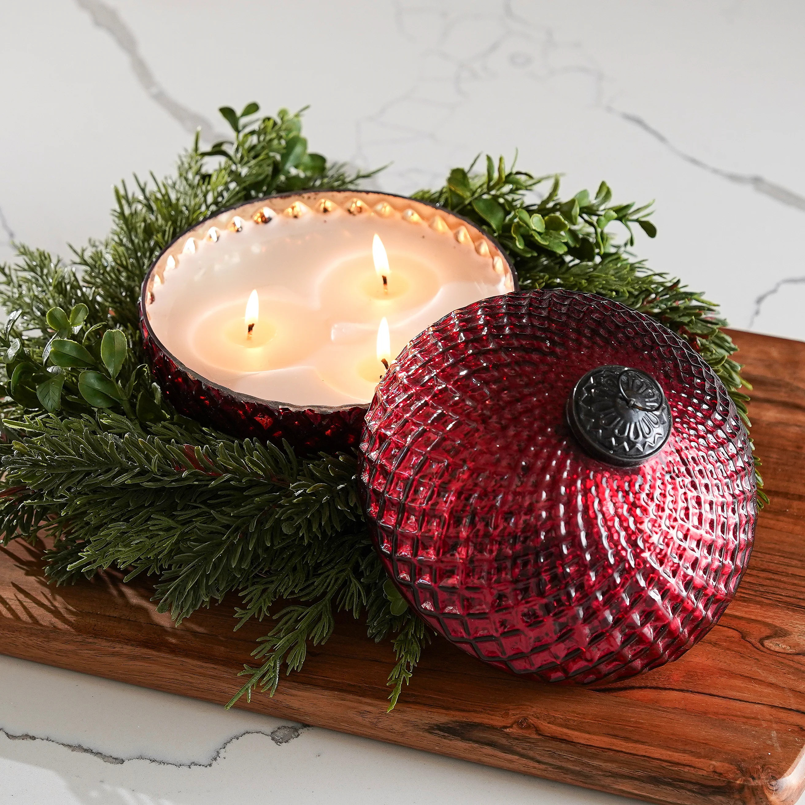 Red Mercury Ornament Candle | Large | MJHome