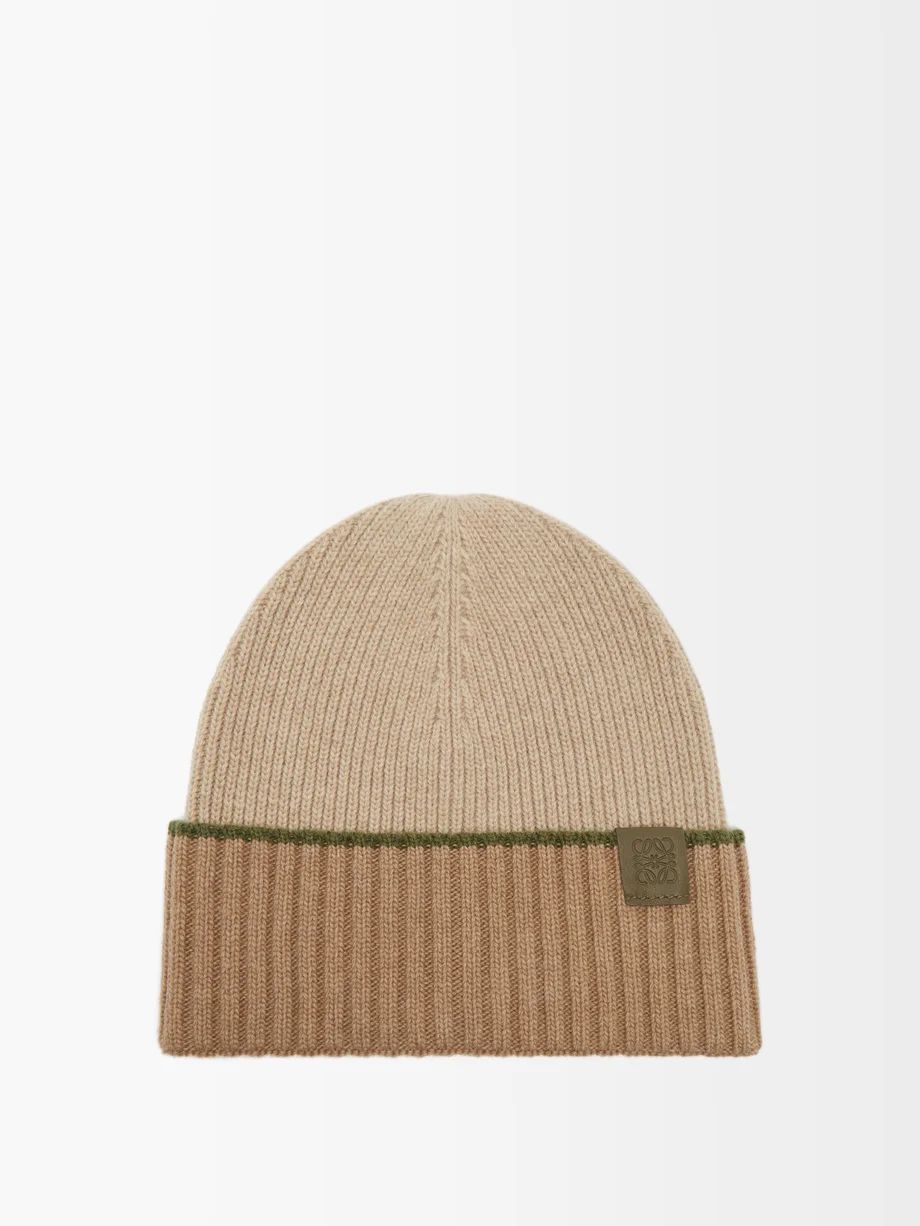 Anagram-patch wool beanie hat | LOEWE | Matches (UK)