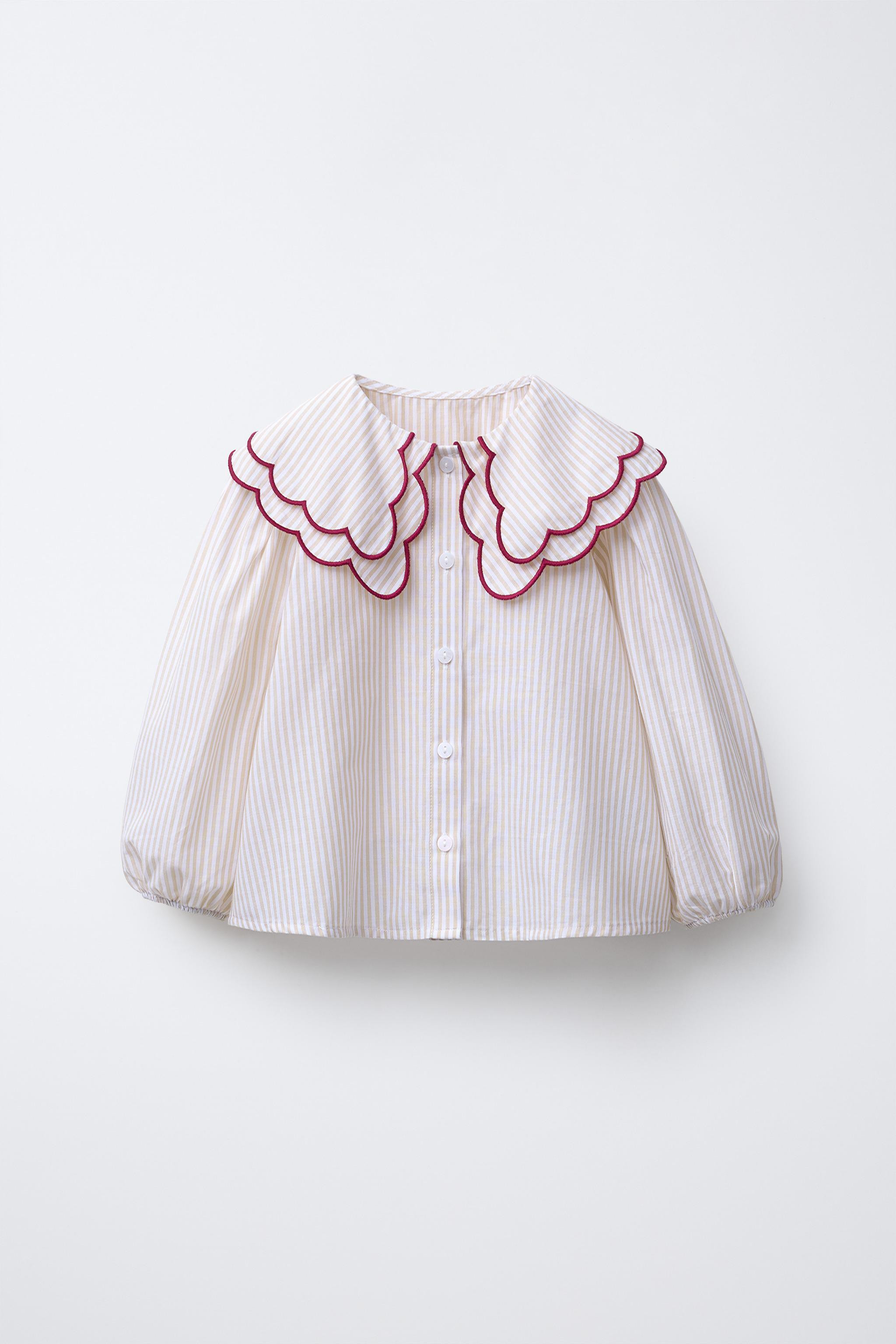 DOUBLE COLLAR STRIPED SHIRT | Zara US