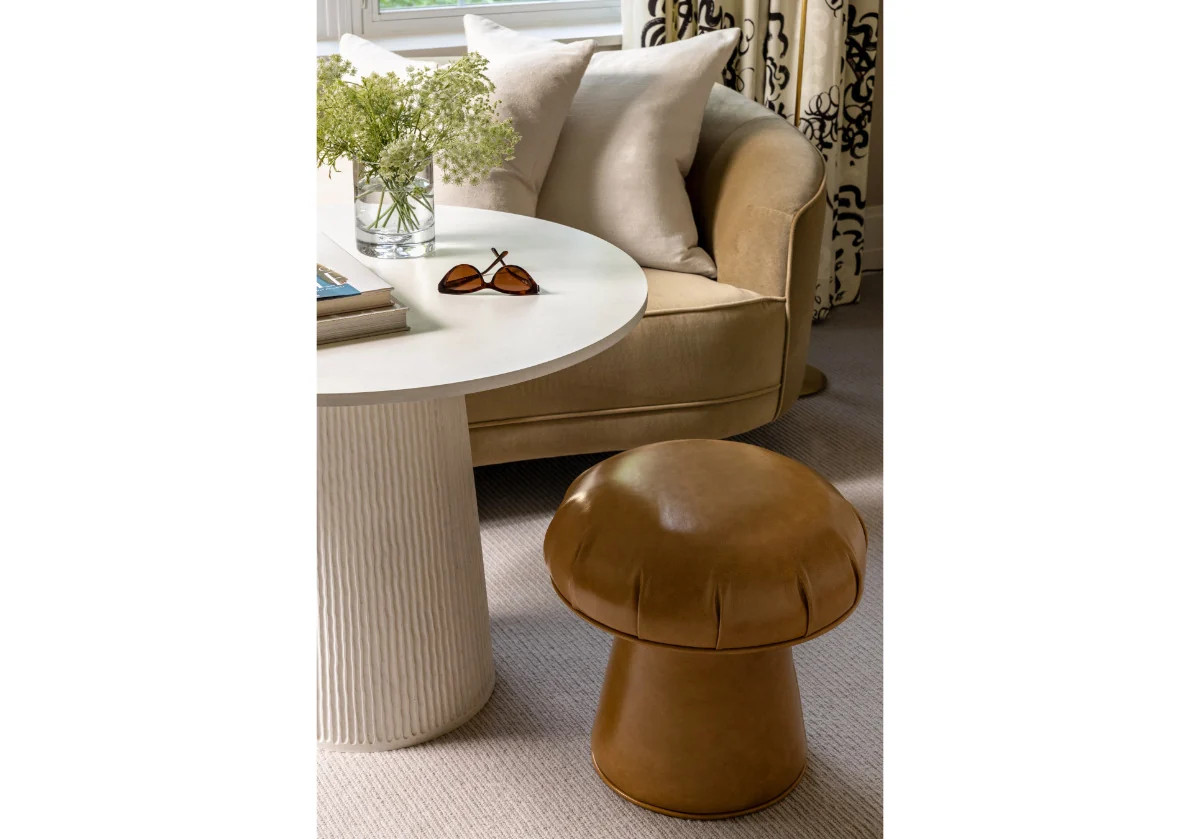 MUSHROOM OTTOMAN | Loden Green | Alice Lane Home Collection