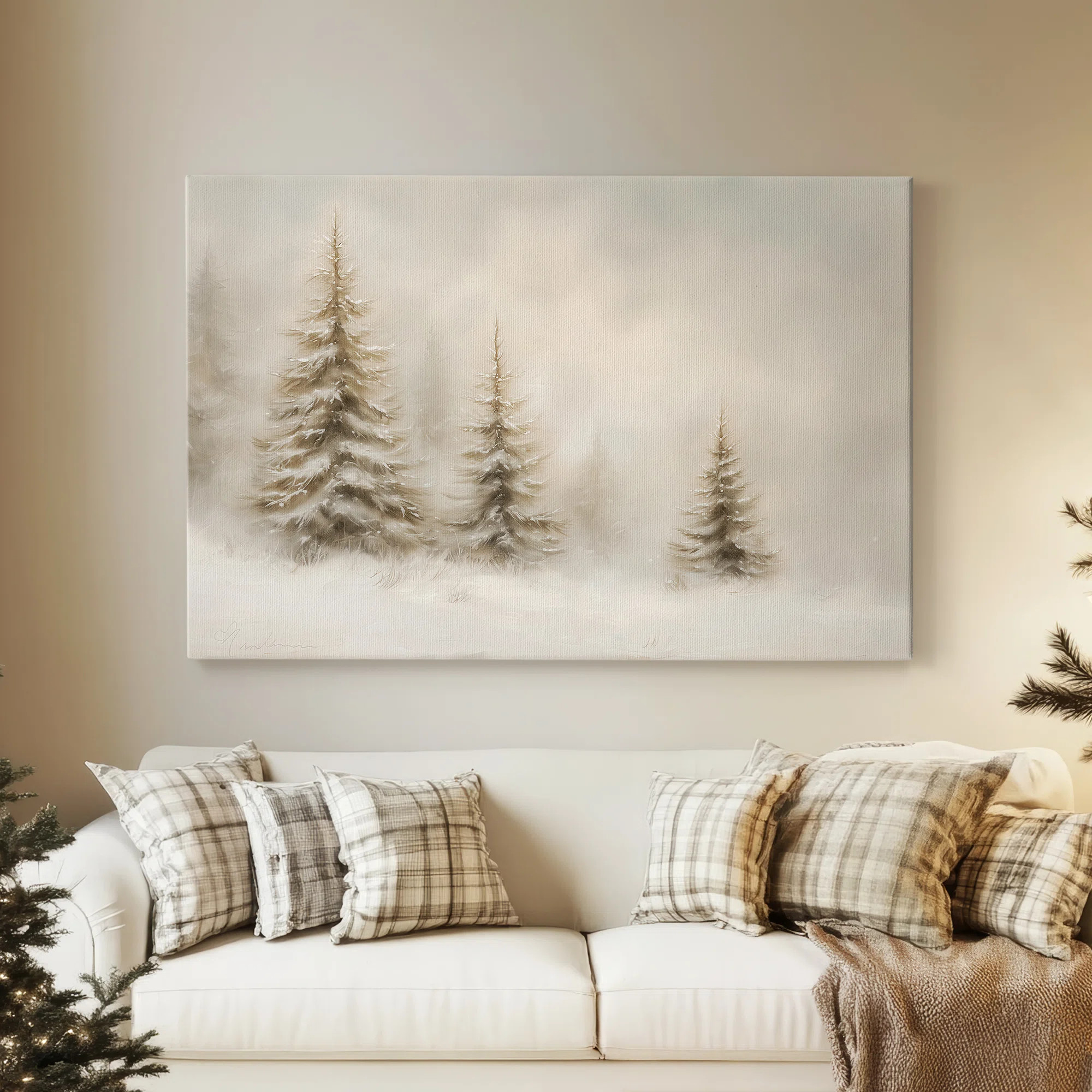 Gilded Fir Carol-Premium Gallery Wrapped Canvas | Wayfair North America