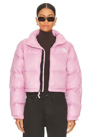 The North Face Nuptse Short Jacket in Orchid Pink from Revolve.com | Revolve Clothing (Global)