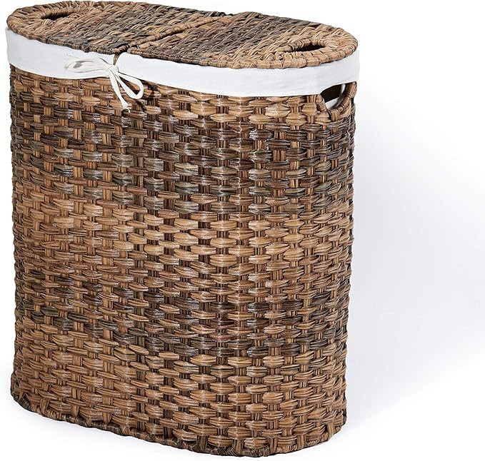 Seville Classics Premium Handwoven Portable Laundry Bin Basket with Carrying Handles, Household S... | Amazon (US)