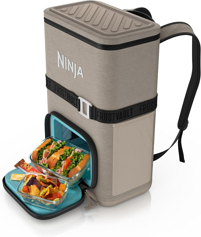 Ninja FrostVault™ Go Soft Backpack Cooler, Dry Storage, Birch Beige | Ninja FrostVault Go soft ... | Amazon (US)