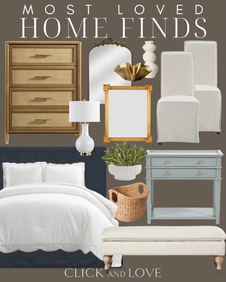 Most loved home finds ✨several designer look for less in this mix! 

Amazon, Amazon home, Walmart, Walmart home, Target, Target home, Ballard designs, Living room, bedroom, guest room, dining room, entryway, seating area, family room, affordable home decor, classic home decor, elevate your space, Modern home decor, traditional home decor, budget friendly home decor, Interior design, shoppable inspiration, curated styling, beautiful spaces, classic home decor, bedroom styling, living room styling, style tip,  dining room styling, look for less, designer inspired,dresser, mirror, wall mirror, wall decor, vase, scalloped bowl, upholstered dining chair, dining chair, bench, woven basket, planter, lamp, nightstand, end table, bedside table, bed frame, bedding

#LTKFindsUnder100 #LTKHome #LTKStyleTip