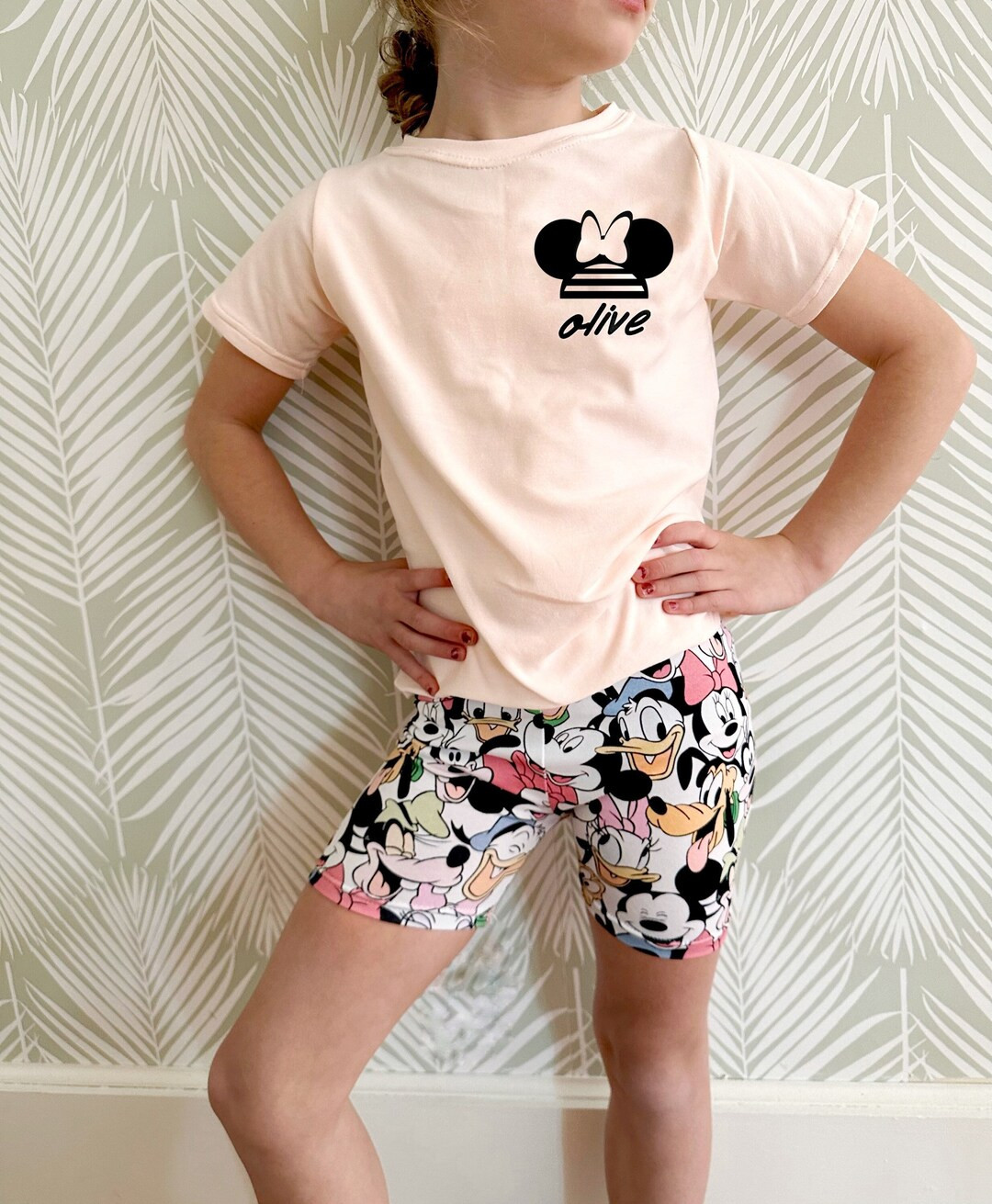 Custom Minnie Name T-shirt ,Girls Disney Set Shorts Tee,Disney Vacation Tee kids & baby Disney Ou... | Etsy (US)