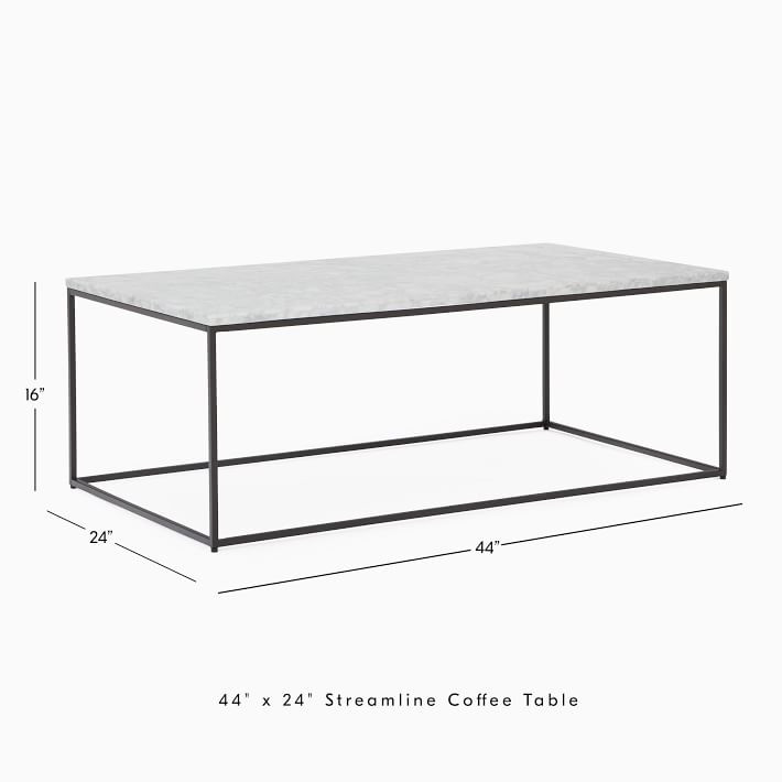 Streamline Rectangle Coffee Table (44"–52") | West Elm CA
