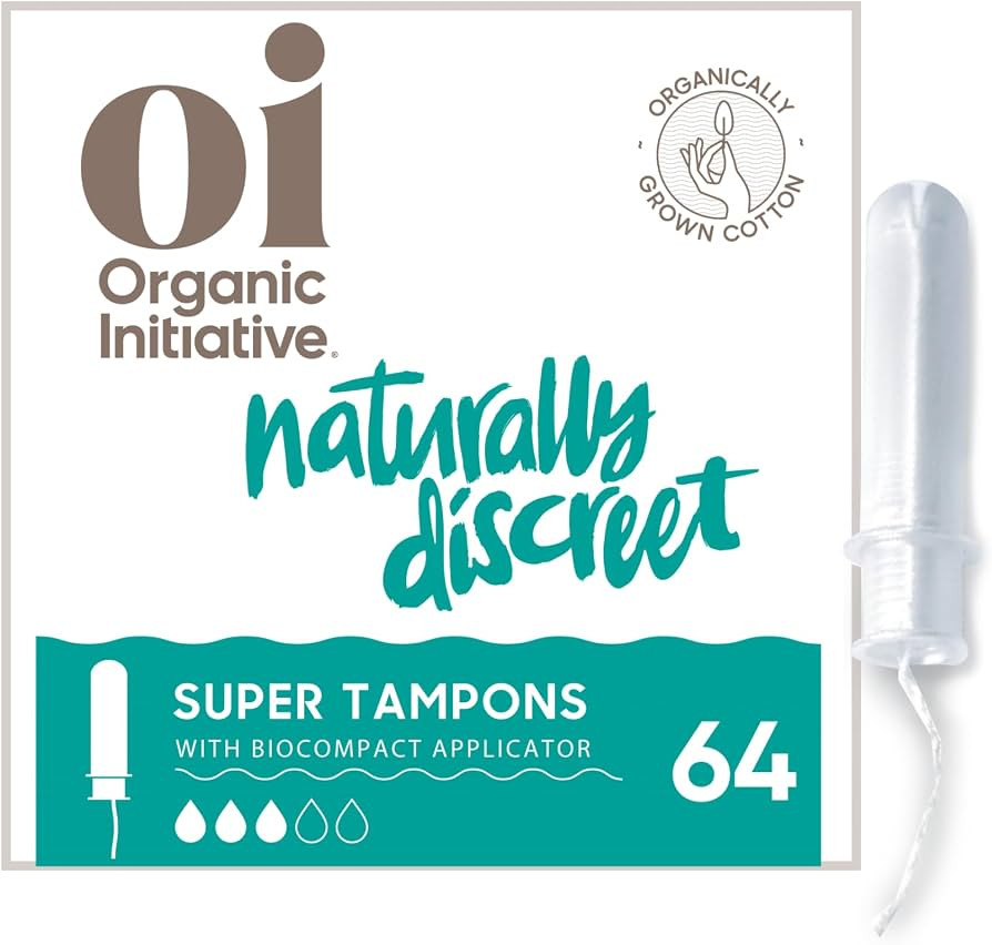 Oi | Organic Initiative - Tampons | Super Absorbency | Organic Cotton, Unscented | Toxin Free, BP... | Amazon (US)