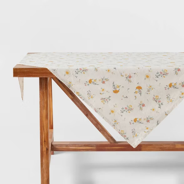 50" x 50" Cotton Ditsy Floral Kitchen Table Throw - Threshold™ | Target