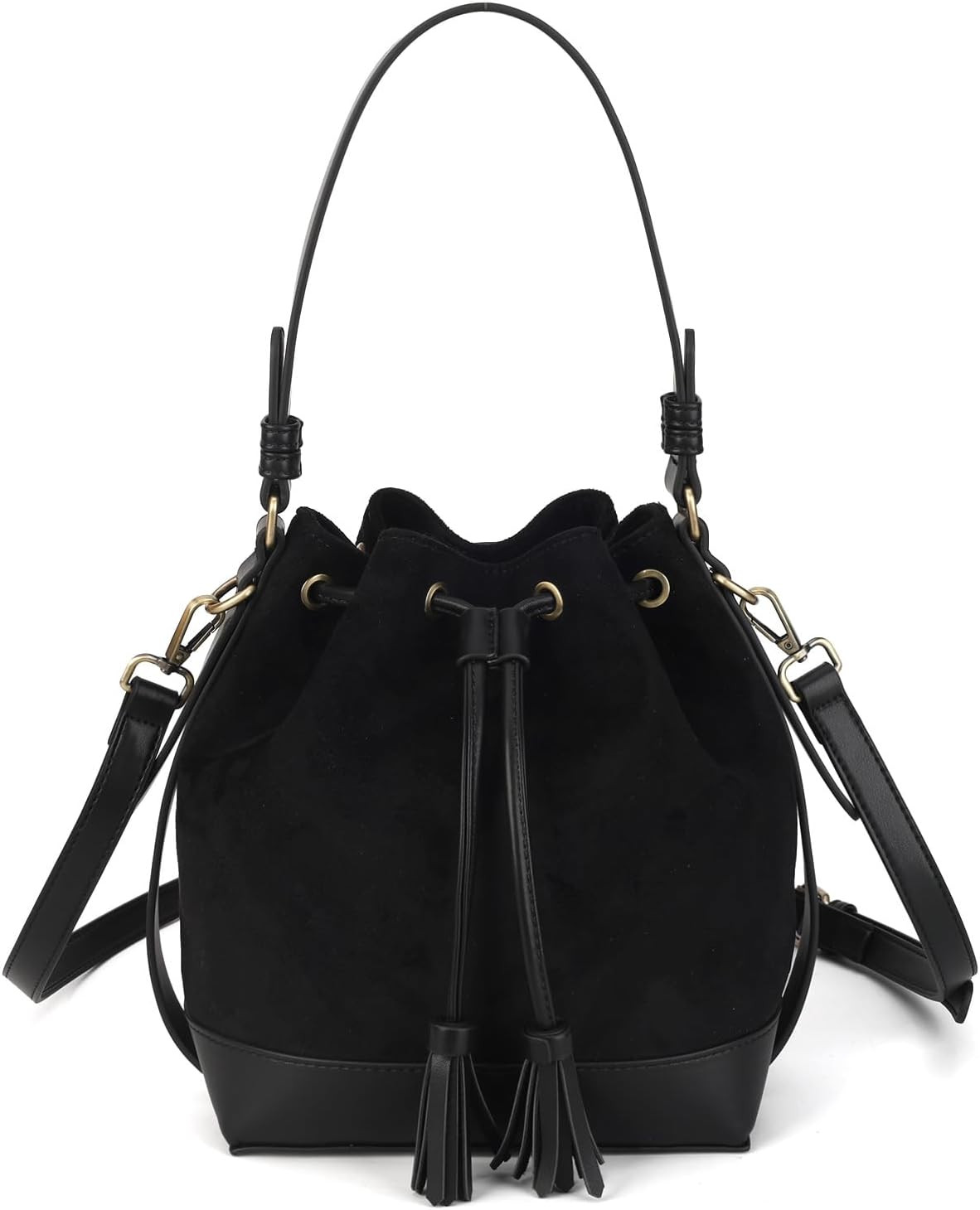 Slouchy Bucket Bag and Suede Crossbody Purse for Women | Amazon (US)