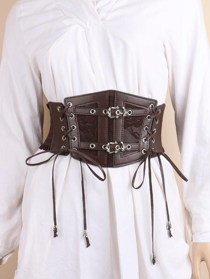 Lace Up Buckle Decor Corset Belt | SHEIN