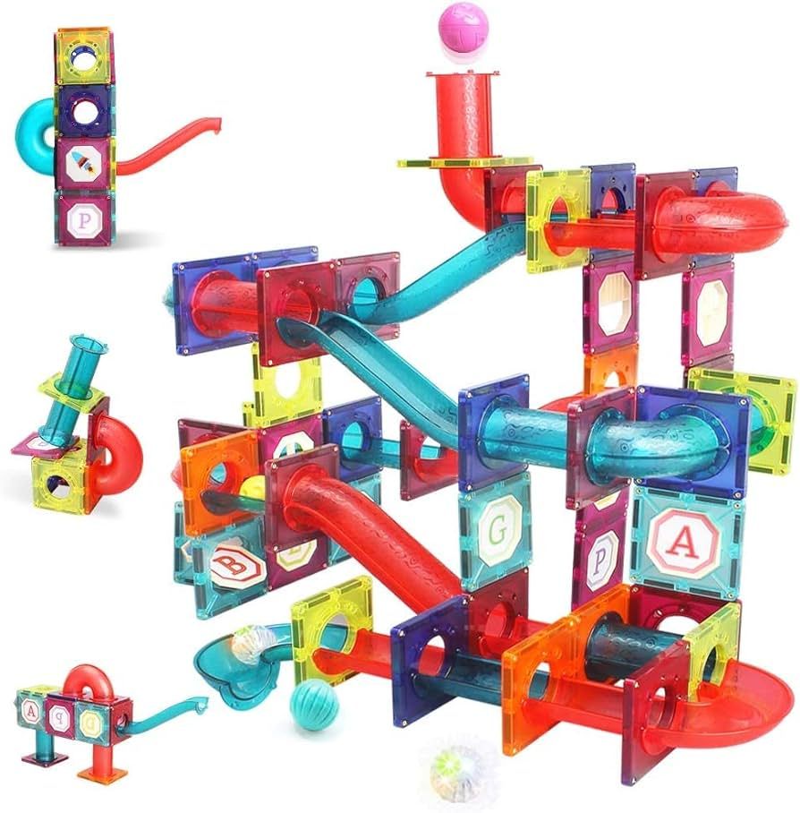 Magnetic Tiles,125 Piece Pipe Magnetic Blocks for Toddlers, 3D Clear Magnets Toys, STEM Toy Child... | Amazon (CA)