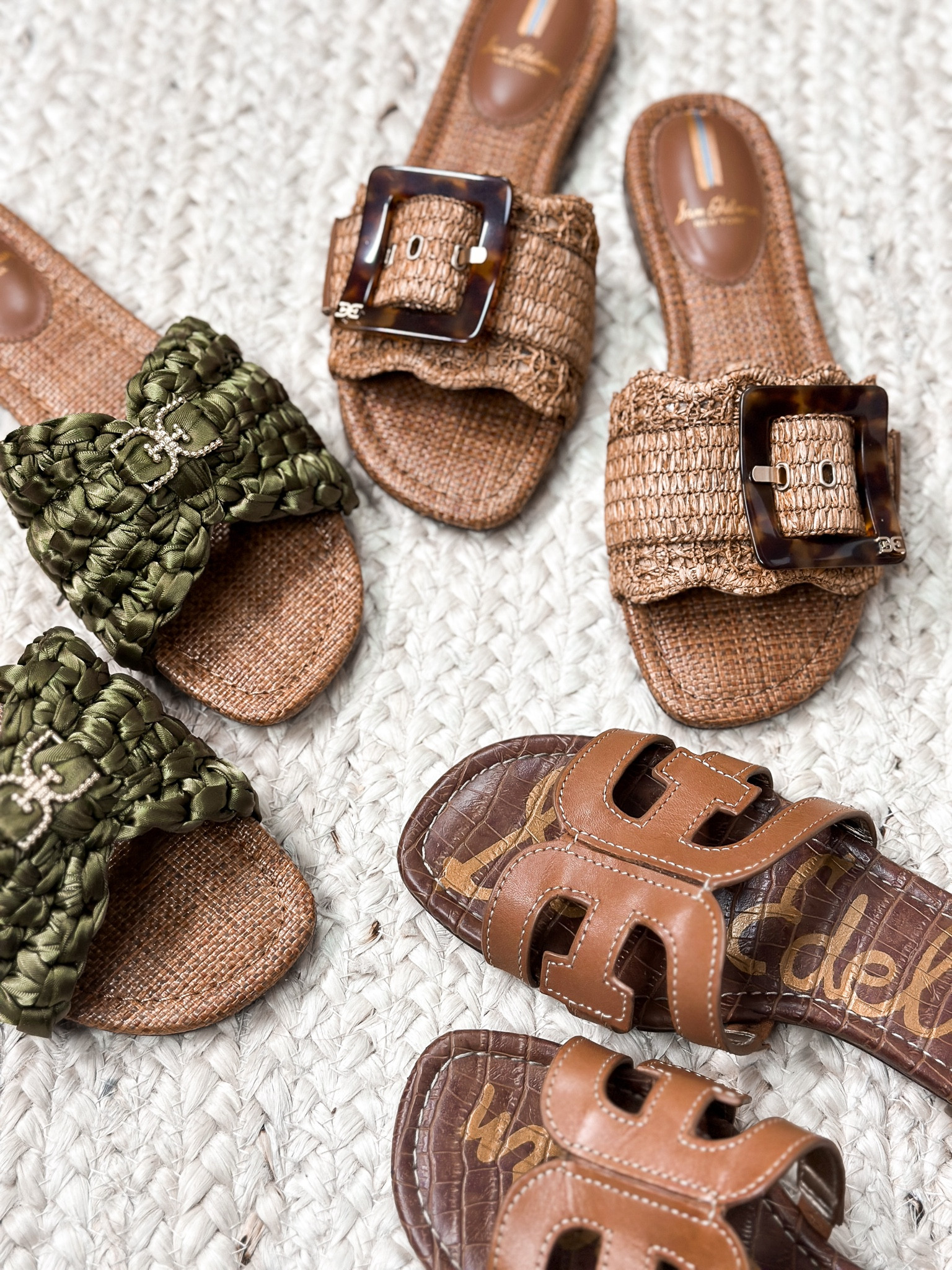Here are new slide sandals I absolutely LOVE for spring/summer!!  All 3 are by Sam Edelman from @Nordstrom (linked below).  I am usually either a 7.5 or 8 in shoes… all of these are a size 8 and they fit perfectly!!  SUPER comfortable, but very detailed & chic looking🤎

*All sandals come in many color options!! #NordstromPartner
 #shoehaul #springsandals 

#LTKstyletip #LTKshoecrush #LTKSeasonal