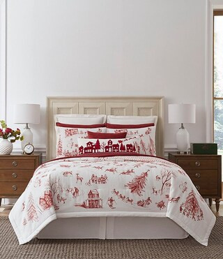Southern Living Holiday Collection Jovie Christmas Toile Comforter Mini Set | Dillard's | Dillard's