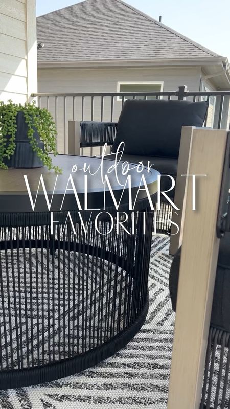 Sharing my top Walmart outdoor favorites today! I still can’t believe this patio set is from Walmart? The quality is impressive and the price is unbeatable! Loving these modern planters with a removable insert and everyone’s favorite outdoor rug. And I'm all set for summer with this viral cooler side table! 

#LTKVideo #LTKSeasonal #LTKHome