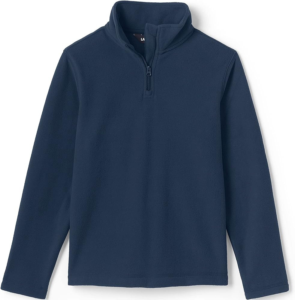 Lands' End School Uniform Kids Lightweight Fleece Quarter Zip Pullover | Amazon (US)
