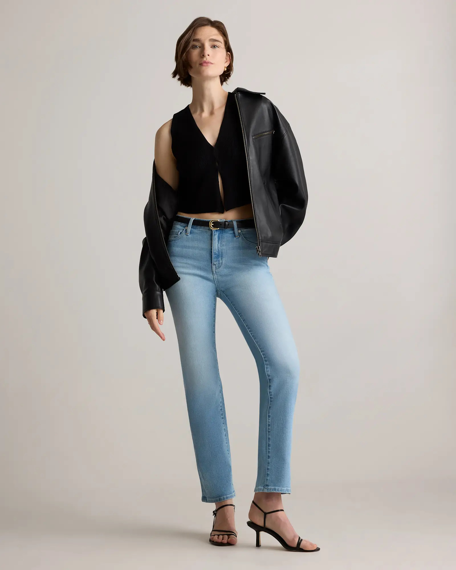 Bella Stretch Straight Jeans | Quince