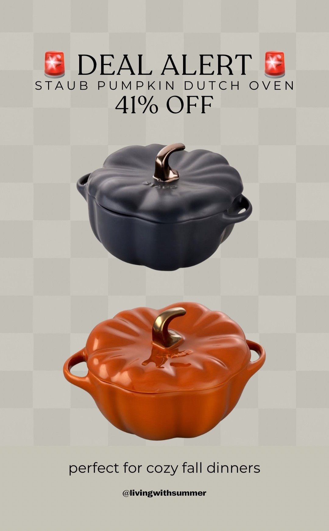 🍂🎃👩‍🍳 Bring the cozy vibes to your kitchen with this Staub pumpkin shaped ceramic Dutch oven that’s now 41% off! Available in orange and black, this festive pumpkin Dutch oven is perfect for fall cooking, Thanksgiving dinners, Halloween entertaining, and cozy family meals.

From soups and stews to roasted veggies and casseroles, this Staub Dutch oven is both functional cookware and fall kitchen decor. The pumpkin design makes it an instant seasonal favorite. It would also make for a stunning hostess gift or holiday gift idea.

#LTKSaleAlert #LTKFamily #LTKHome