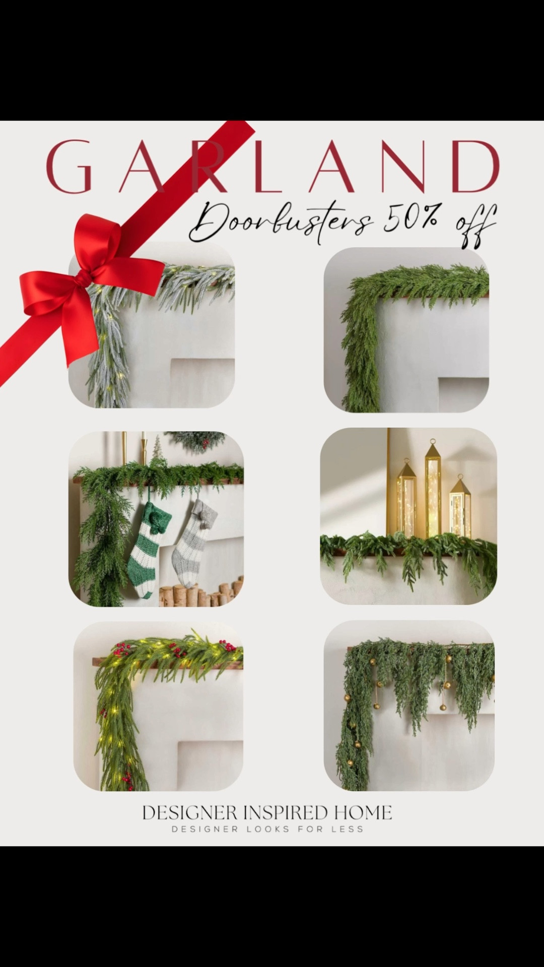 Door buster deals on garland! Save 50% off! 

#LTKSeasonal #LTKHoliday #LTKSaleAlert