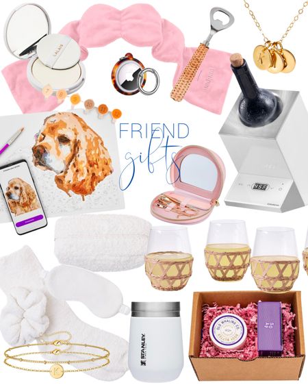 Gift ideas for friends, girlfriends, best friends | Stanley cup | tumbler | wine chiller | bottle opener | bracelet | barefoot dreams | AirTag case | manicure kit | sleep mask 

#LTKGiftGuide #LTKSeasonal #LTKHoliday