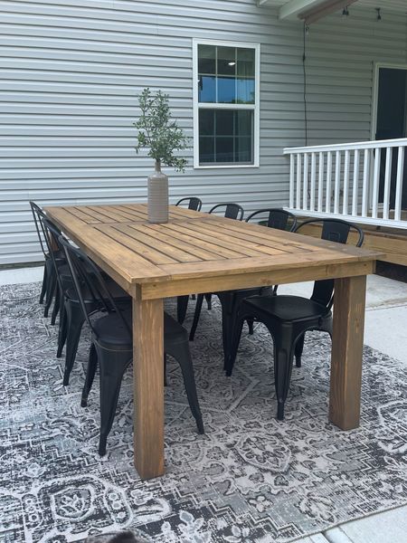 Living our DIY outdoor 8 ft table during these cooler evenings! #patiotable #outdoorfurniture

#LTKSeasonal #LTKfamily #LTKhome