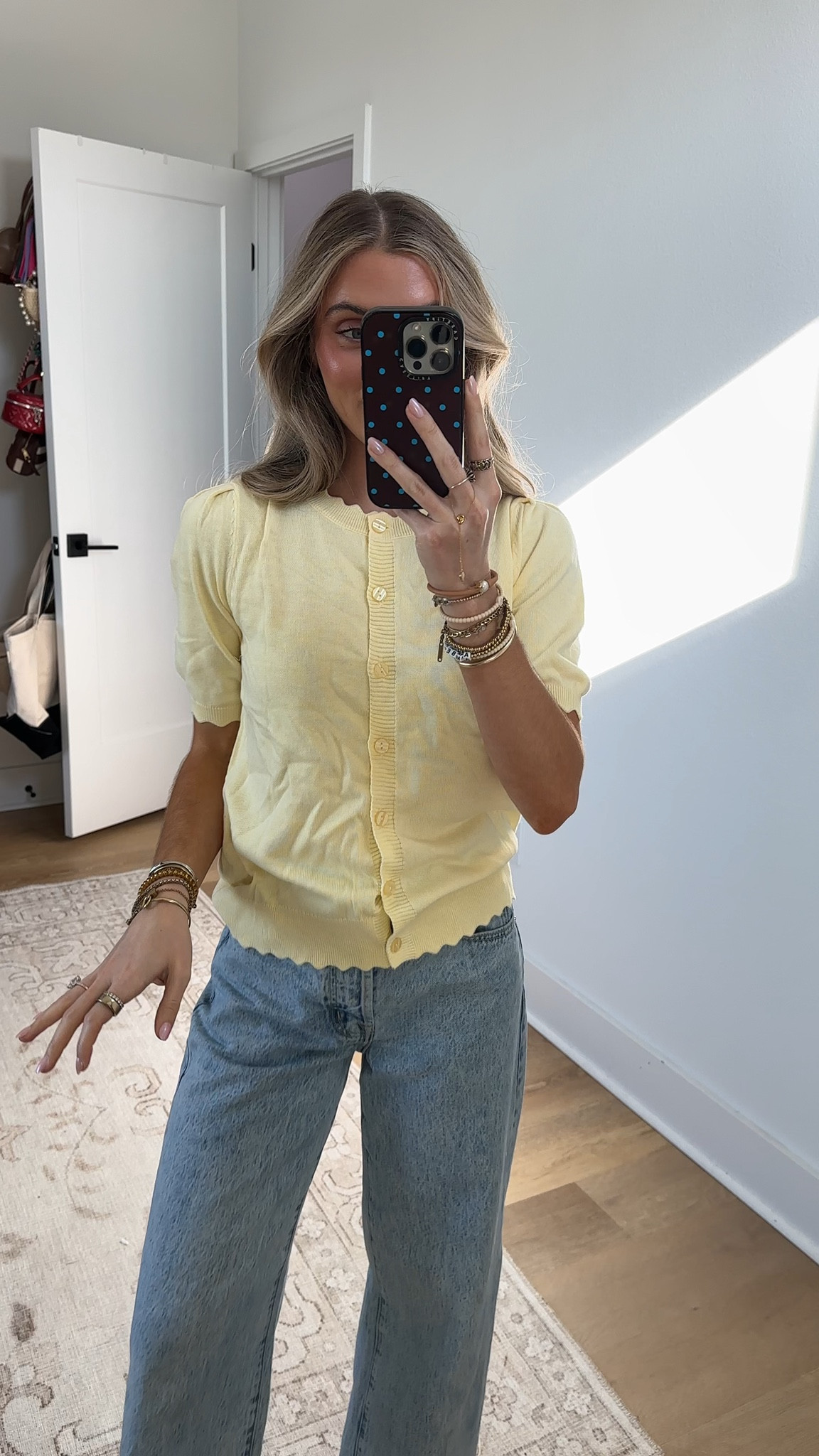 Amazon size small Saodimallsu Womens Puff Short Sleeve Cardigans Lightweight Button Down Shirts Crew Neck Casual Knit Sweater Tops

#LTKootd #LTKSaleAlert #LTKSeasonal