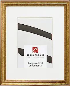 Craig Frames 314GD 20 x 26 Inch Ornate Gold Picture Frame Matted to Display a 16 x 22 Inch Photo | Amazon (US)
