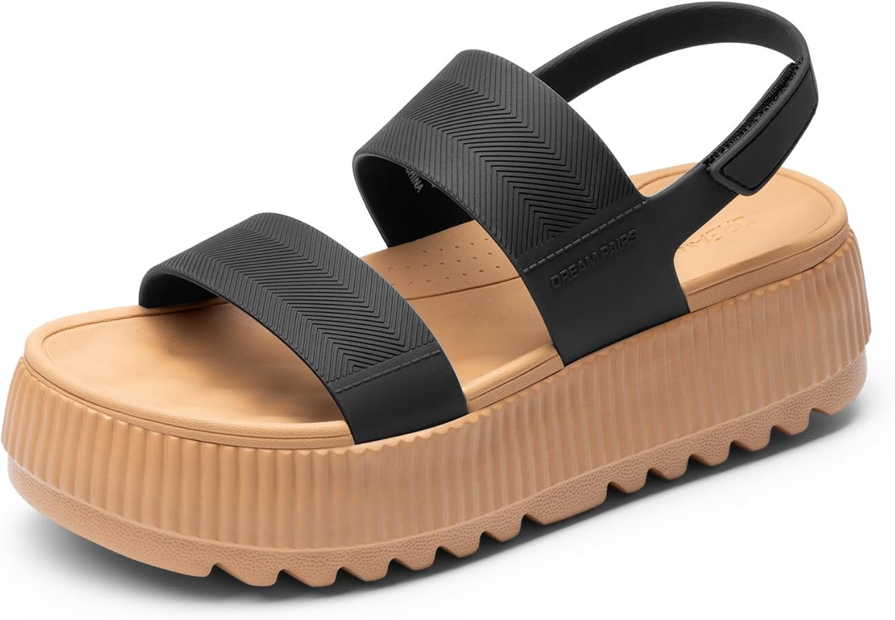 DREAM PAIRS Women's Platform Water Sandals Adjustable Lightweight Waterproof Summer Beach Wedge C... | Amazon (US)
