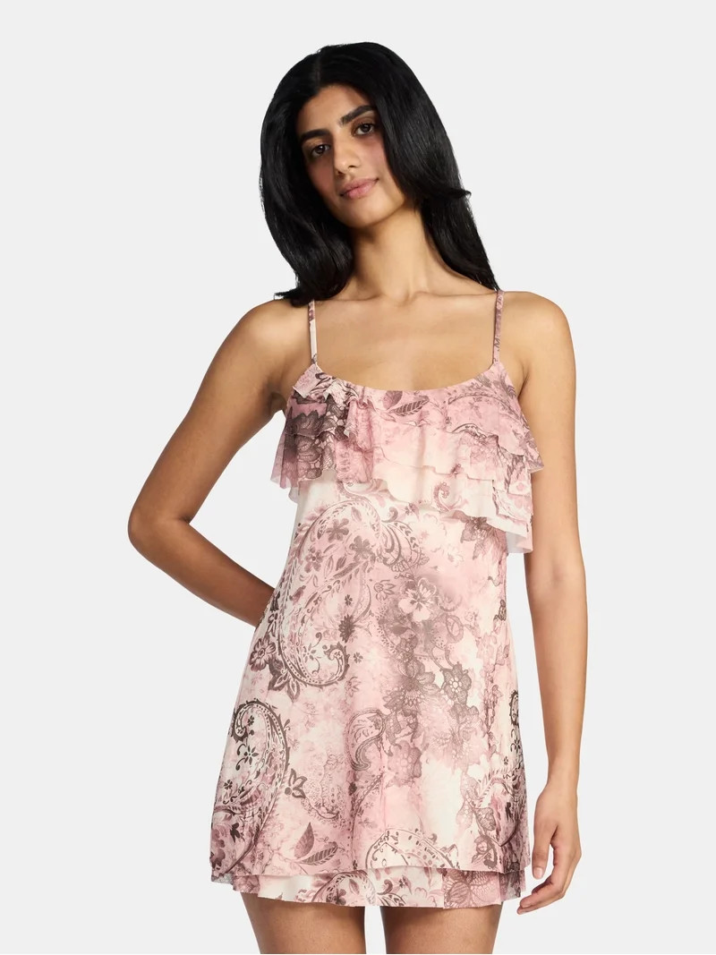 Madden NYC Women's Sleeveless Ruffle Mini Dress, Sizes XXS-XXL | Walmart (US)