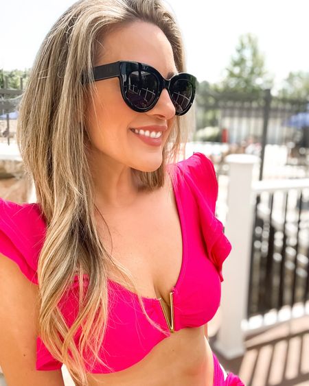 I’ll take a high waist, ruffles, and hot pink any day of the week! Under $50 and cute as can be. Comes in a few different colors (including black 🔥). I found it to run ever so slightly big so if you are in between sizes you can definitely size up. The countdown to pool szn is officially on!

#LTKunder50 #LTKswim #LTKSeasonal