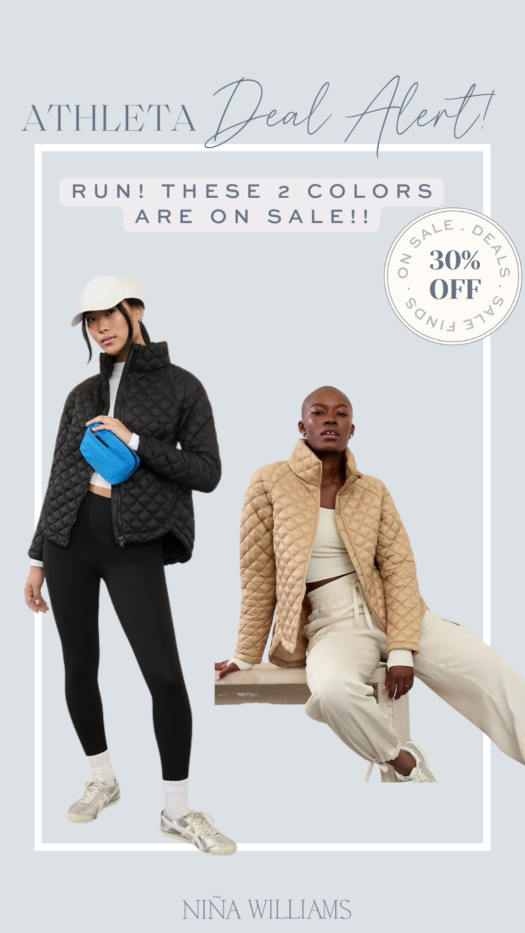 Athleta featherless jacket is on sale!  Now 30% off. I have this coat in 3 colors and love it! I have a medium and a small in these, and I would get an XS petite if I was ordering again. I’m 5’2”. 

#LTKSaleAlert #LTKFitness #LTKActive