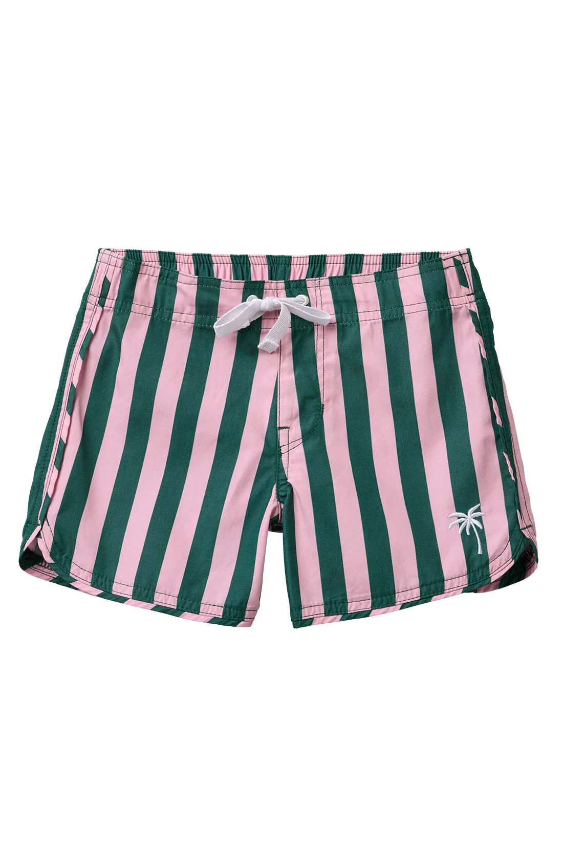 Seaesta Scallop Retro Flare Boardshort / Cabana Stripe / Pink Palms | Seaesta Surf