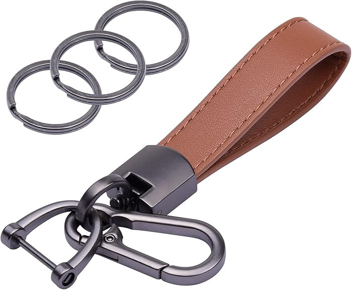 Wisdompro Genuine Leather Car Keychain, Universal Key Fob Leather Key Chain Holder for Men and Wo... | Amazon (CA)