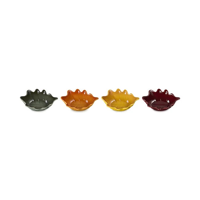 Mini French Oak Leaf Bowls, Set of 4 | Le Creuset