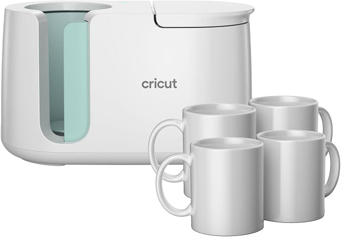 Cricut Mug Press + 4 Blank Mugs (12oz Each) | Amazon (US)